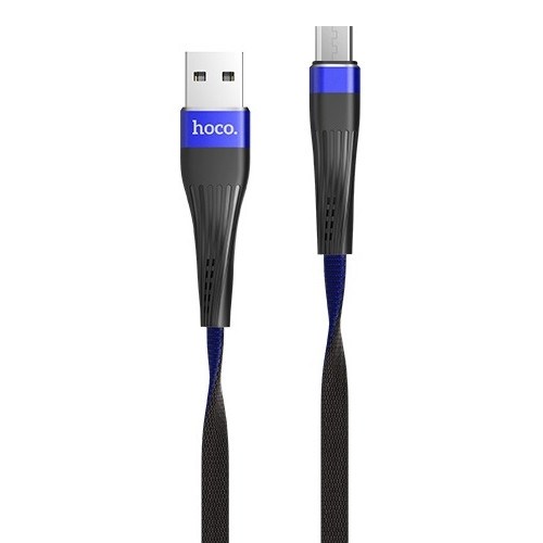 Кабель USB A --> Micro USB 5P (B) 1.2м hoco U39, сине-чёрный 35547