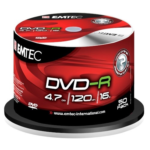 DVD-R 4.7GB Emtec 16x (упаковка 50шт. на шпинделе) - фото 16326