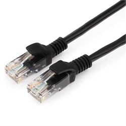 Patch-cord UTP-5e, медный, 2м, 26AWG, многожильный, чёрный (PP10-2M/BK) 38877 - фото 21376