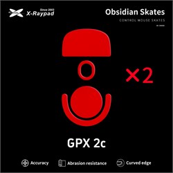 Ножки для мыши (глайды) X-raypad Obsidian для Logitech G PRO X Superlight 2c, комплект из 2-х наборов 39003