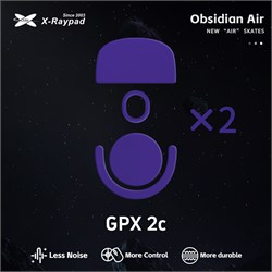 Ножки для мыши (глайды) X-raypad Obsidian Air для Logitech G PRO X Superlight 2c, комплект из 2-х наборов 39004