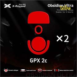 Ножки для мыши (глайды) X-raypad Obsidian Ultra для Logitech G PRO X Superlight 2c, комплект из 2-х наборов 39005