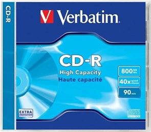 CD-R 800Mb 90min Verbatim 40x, jewel (43427) 10034