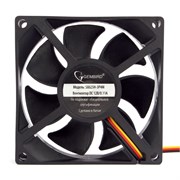 Вентилятор Gembird 80x80x25мм, питание 3-pin + Molex, гидродинамический, провод 30см (S8025H-3P4M) 38873