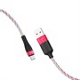 Кабель USB A --> Type-C (M) 1.0м (USB 2.0) hoco U85, красный, светящийся 35554