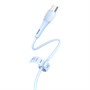 Кабель USB A --> Type-C (M) 1.0м (USB 2.0) hoco X49, синий, силиконовая оплетка, 3A 35565
