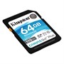 SD Memory Card SDXC 64GB Class10 UHS-I U3 Kingston Canvas Go Plus 170R C10 V30 170MB/s (SDG3/64GB) 36194