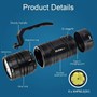 Фонарь Wurkkos DL06 (6xCree XHP50.2, 6000K, 15000lm, IPX8 100m, 3x21700 5000mAh в комплекте, USB-C, 150x64мм, черный) 37032 - фото 18176