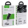 Зарядное устройство а/м 12V -> USB 5V hoco Z32 3000mA, QC3.0, металл, чёрное 37077