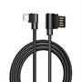 Кабель USB A --> Micro USB 5P (B) 1.2м hoco U37, угловой, чёрный 37093
