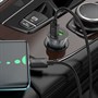 Зарядное устройство а/м 12V -> USB 5V hoco Z47A, Type-C 30W/USB 18W, PD30W, QC 3.0, + кабель Type-C -> Type-C, прозр. чёрное 37336 - фото 19063