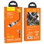 Кабель USB A --> Lightning 8pin (m) 1.0м для Apple, hoco U94, магнитный разъём, чёрный 37377 - фото 19203